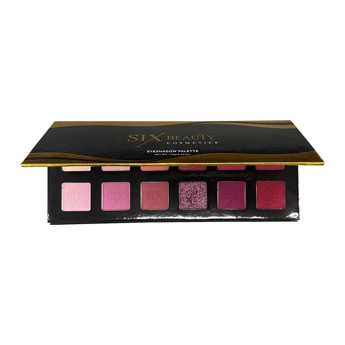 Amira's Collection warm neutral eyeshadow palette open showing matte and shimmer shades | SIX BEAUTY