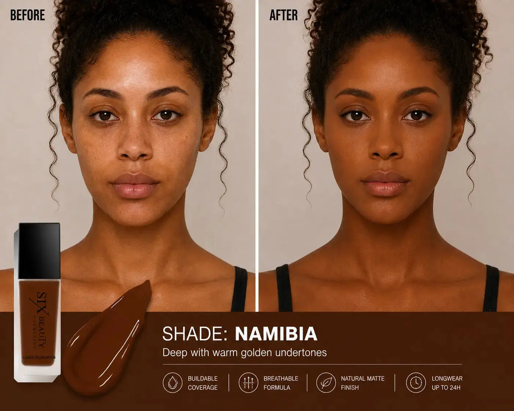 Six Beauty Luminous Matte Foundation - Full Coverage, Long-Wear, Inclusive Shades SIX BEAUTY