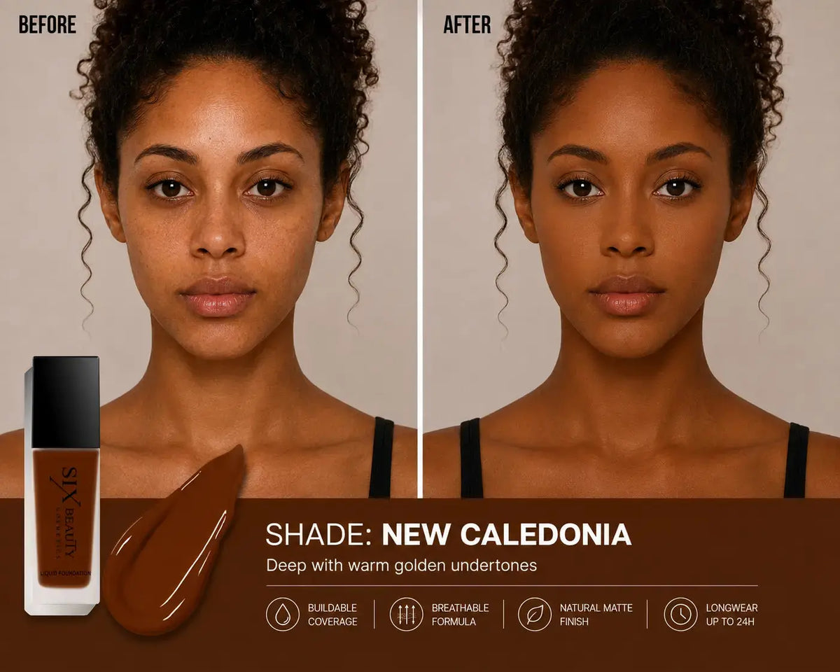 Six Beauty Luminous Matte Foundation - Full Coverage, Long-Wear, Inclusive Shades SIX BEAUTY