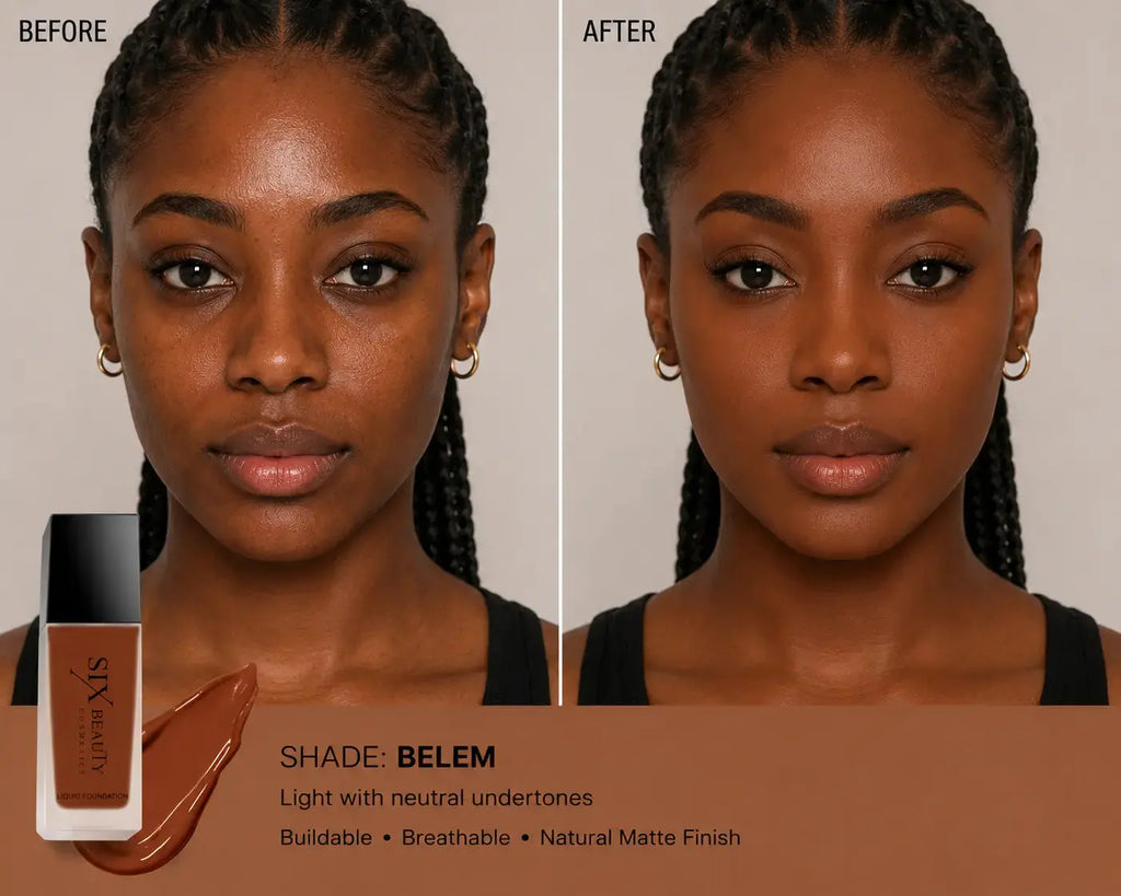 Six Beauty Luminous Matte Foundation - Full Coverage, Long-Wear, Inclusive Shades SIX BEAUTY
