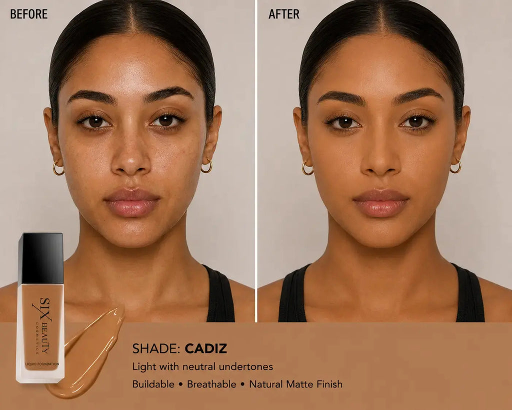 Six Beauty Luminous Matte Foundation - Full Coverage, Long-Wear, Inclusive Shades SIX BEAUTY