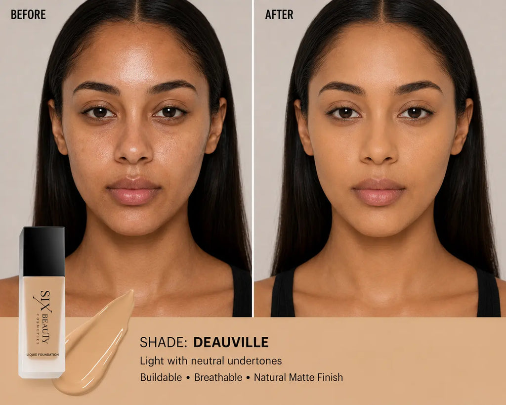 Six Beauty Luminous Matte Foundation - Full Coverage, Long-Wear, Inclusive Shades SIX BEAUTY