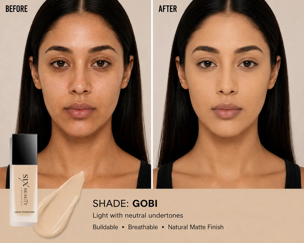 Six Beauty Luminous Matte Foundation - Full Coverage, Long-Wear, Inclusive Shades SIX BEAUTY