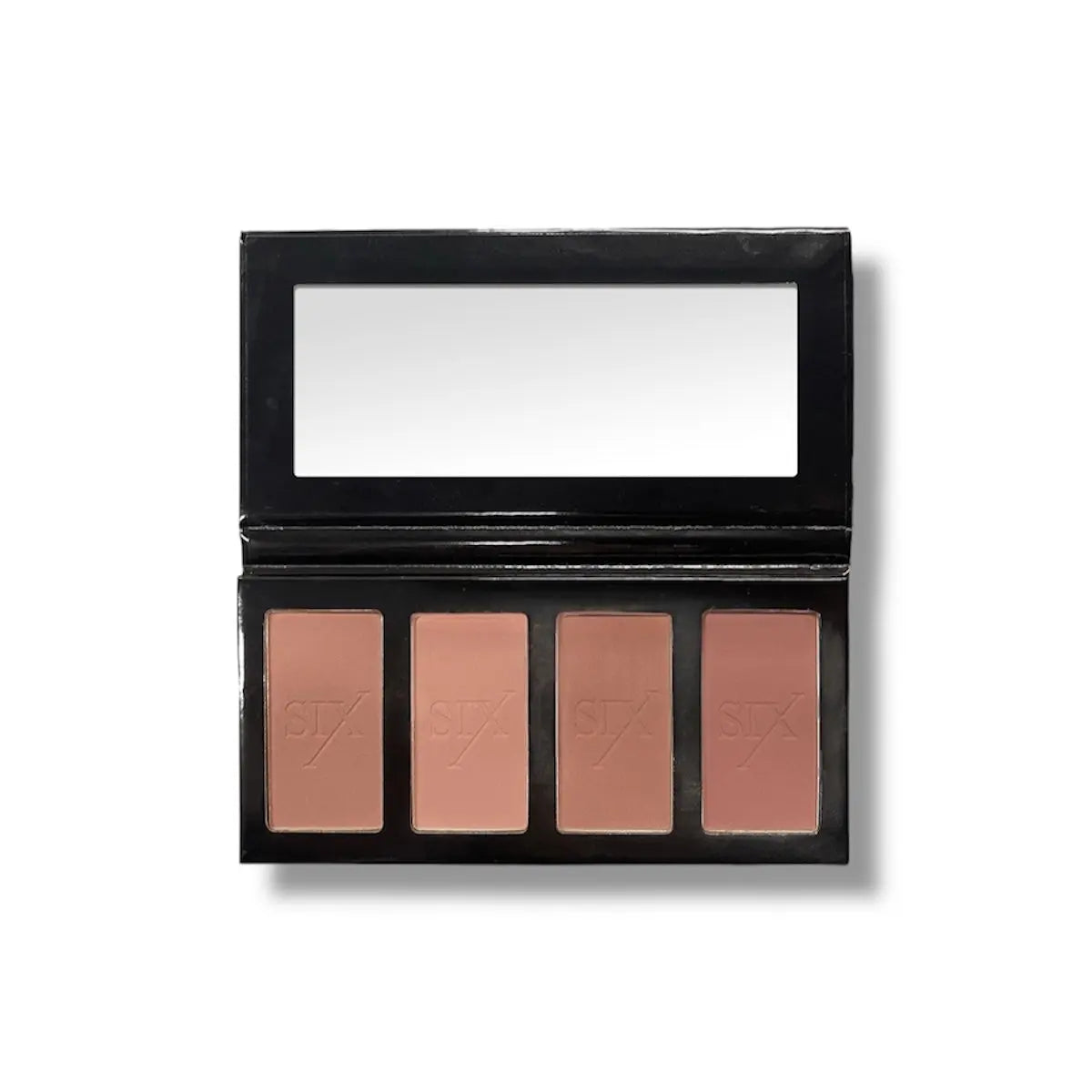 Cream contour palette open with 4 shades and mirror | SIX BEAUTY