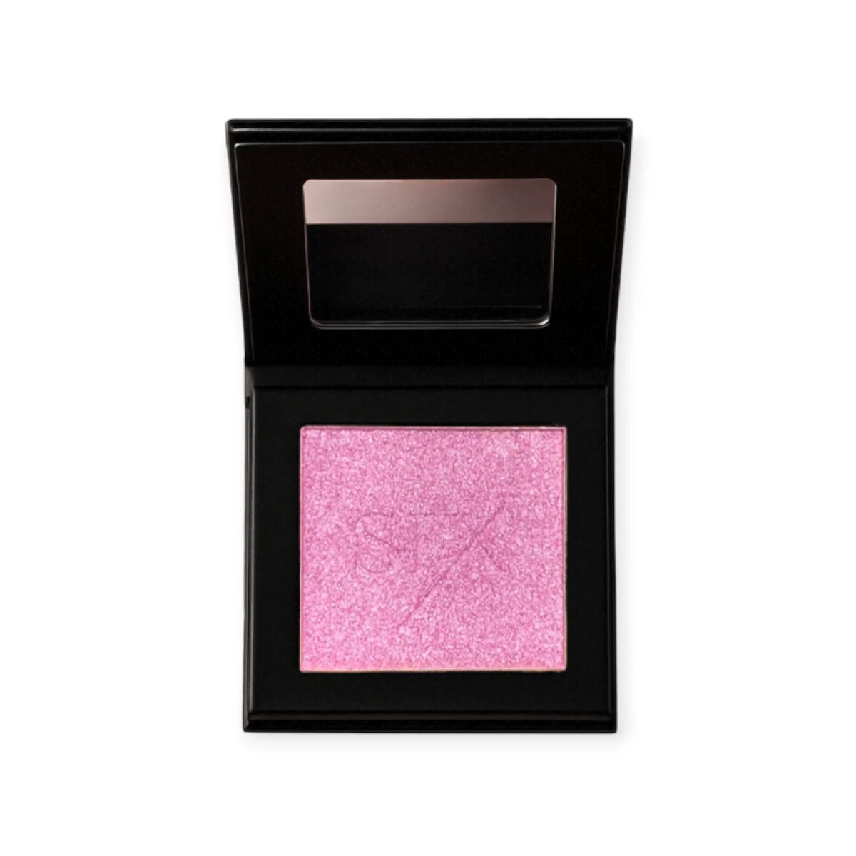 Glow cream highlighter open compact in pink shade | SIX BEAUTY
