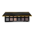 Gold eyeshadow palette open showing 12 bronze and taupe shades - Six Beauty