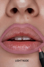 Smudge-resistant lip liner in light nude tone
