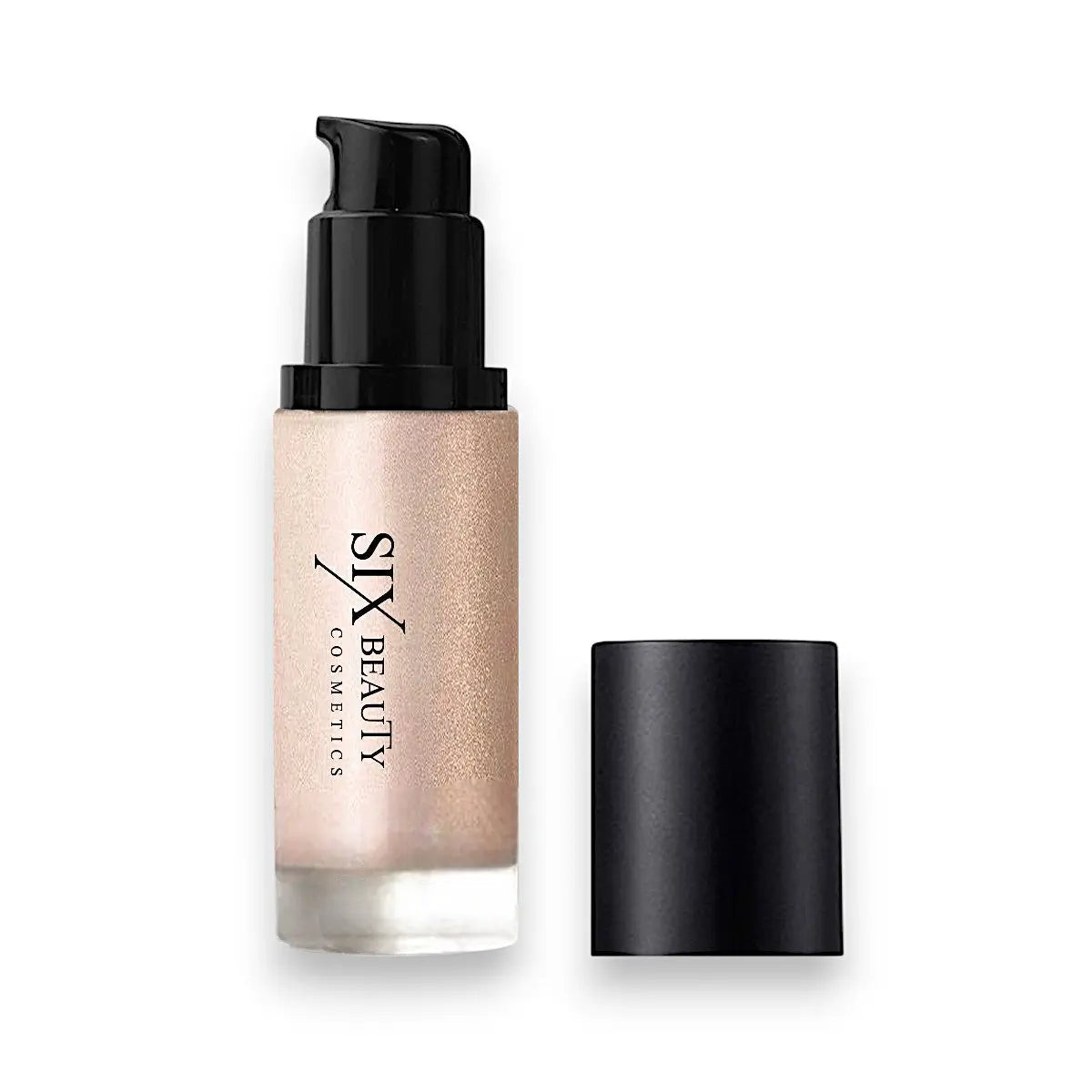Lightweight liquid highlighter with soft dewy finish