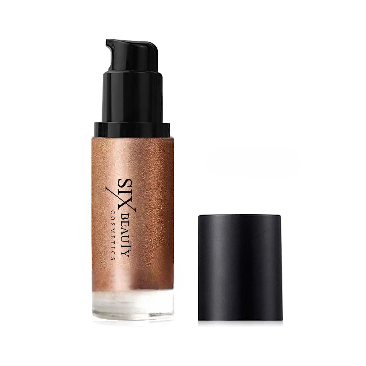 Lightweight liquid highlighter with soft dewy finish